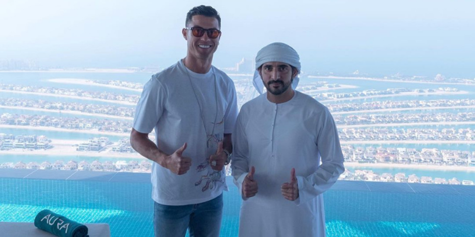 Sheikh Hamdan takes Cristiano Ronaldo to the world's highest 360° pool in  Dubai – Emirates Woman