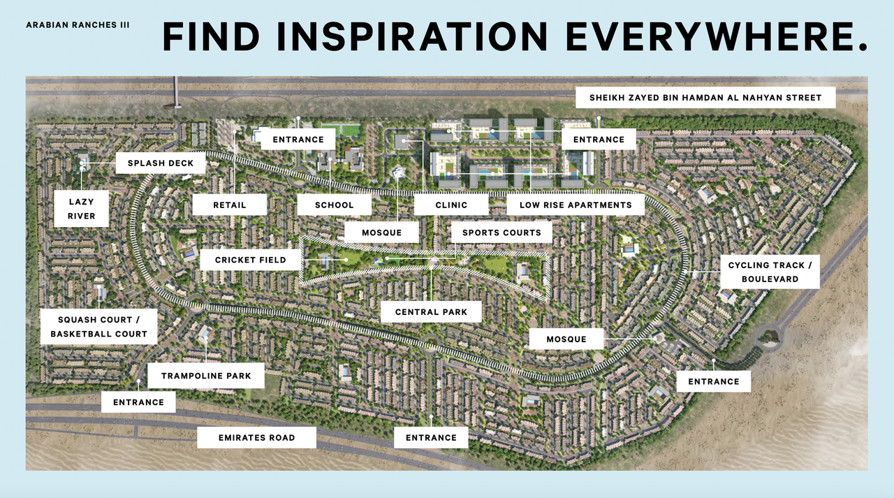 Arabian Ranches 3 master plan