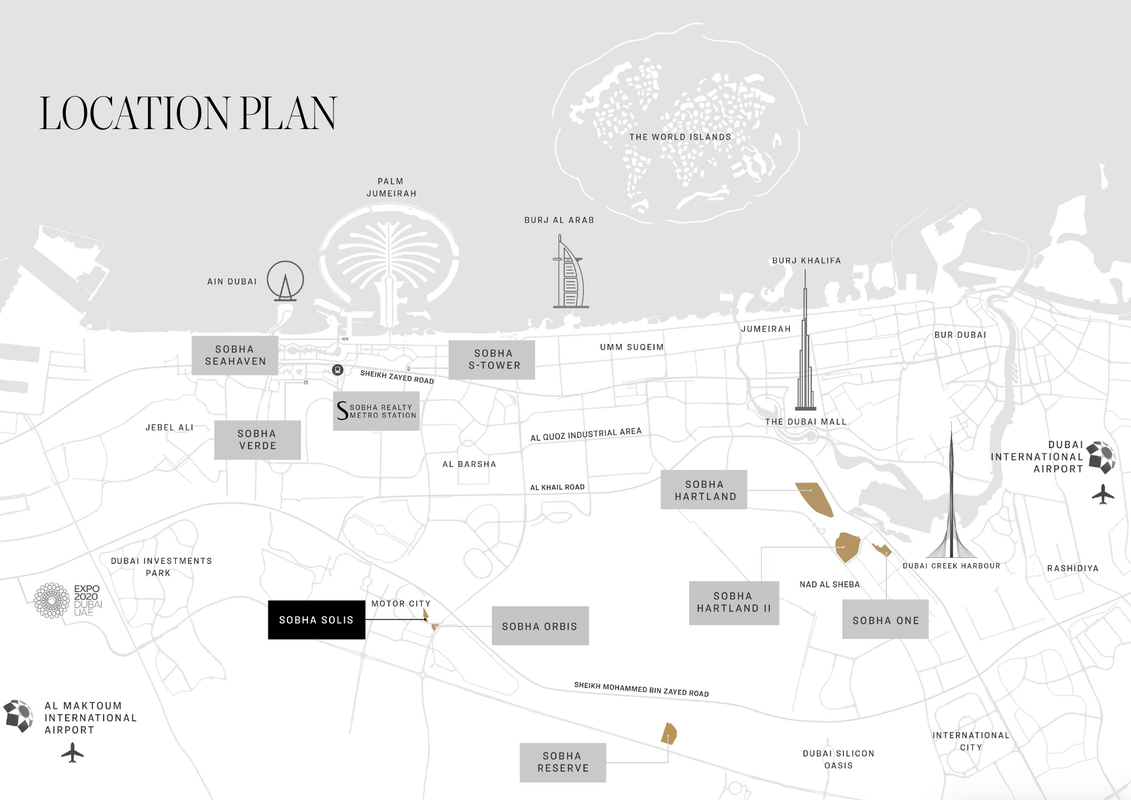 Sobha Dubai map