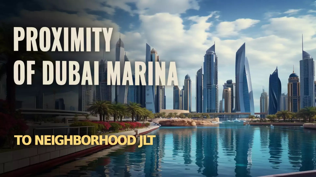 An image showing JLT skyline and dubai marina skyline