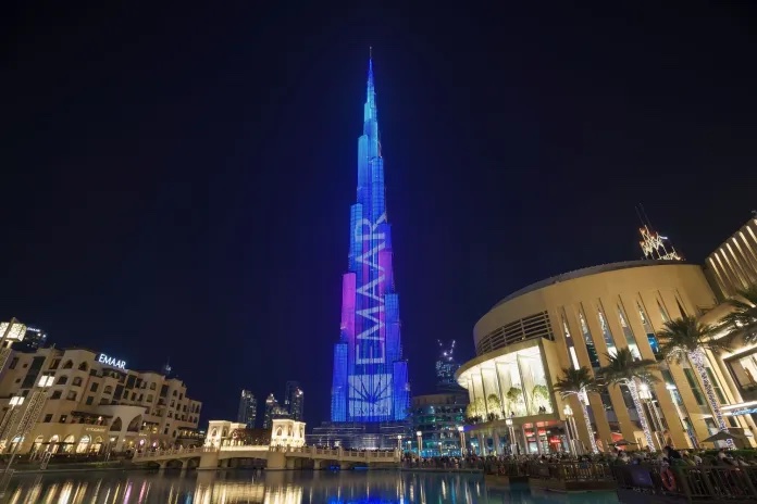 Burj Khalifa with an Emaar Logo